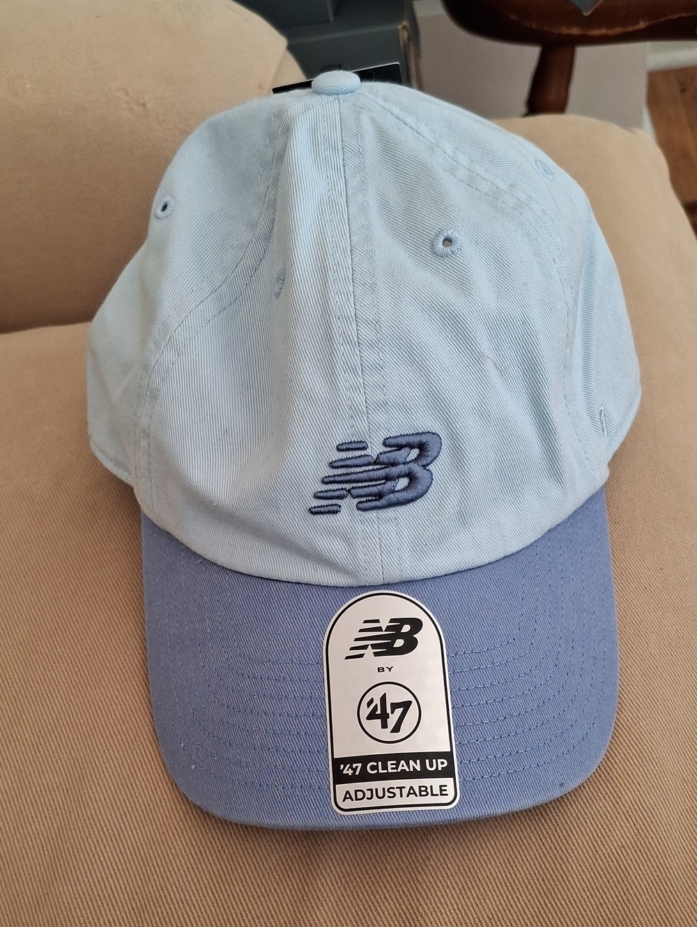 New Balance Womens Light Blue and Periwinkle Adjustable Hat